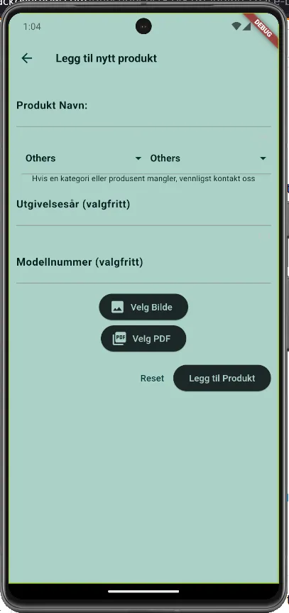 User Manuals App Upload